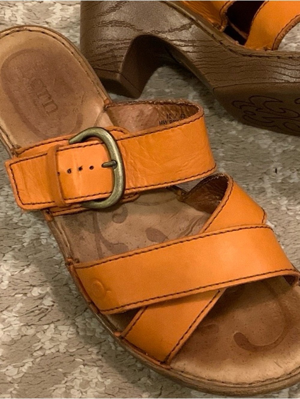 Børn Leather🛍️ Criss Cross Mule Sandals Size 10 Coastal Grandmother Boho